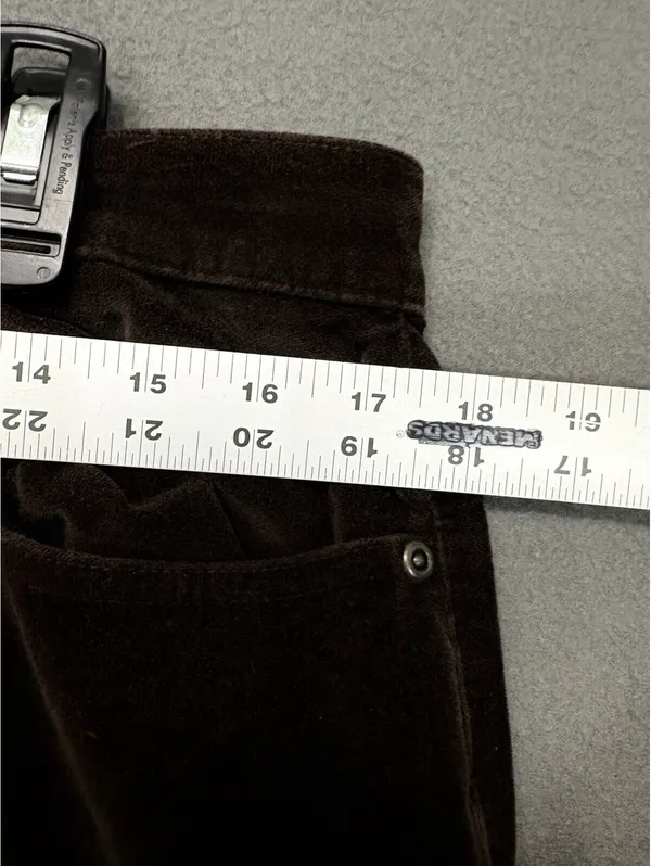 Talbots Size 12 Brown Velvet Corduroy Leg Pants Stretch - Image 8