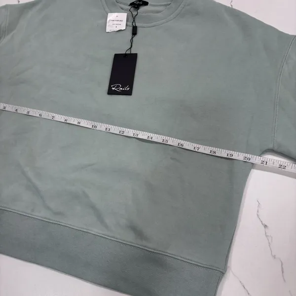 Rails Sweatshirt Womens Size Small Crewneck Pullover Light Seafoam NWT - Image 3
