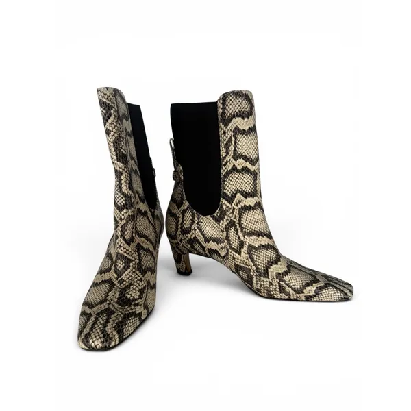 New! Sam Edelman Margo Kitten Heel Booties – Roccia Grey Snake Print – Size 6 - Image 8