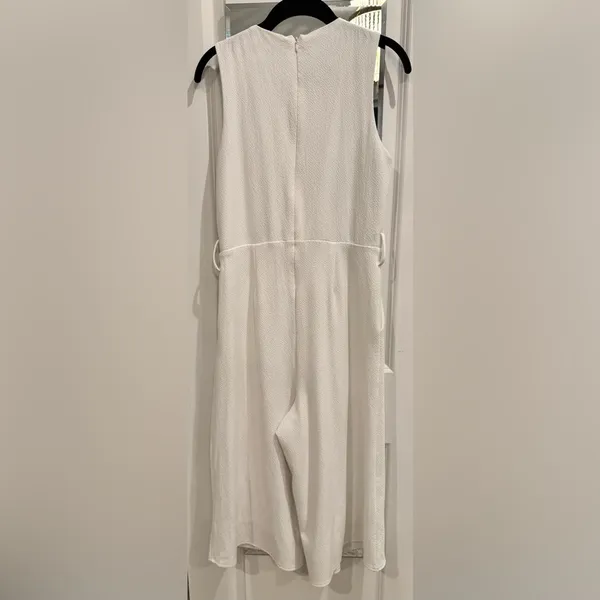 Bishop + Young White Jumpsuit Bridal Honeymoon Elopement Summer Resort Wide Leg - Image 4