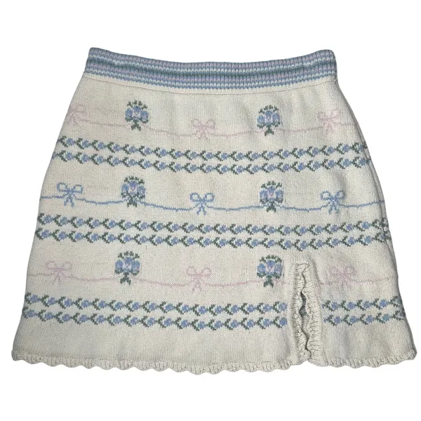 Love Shack Fancy Pawley Knit Mini Skirt Size Large - Image 2