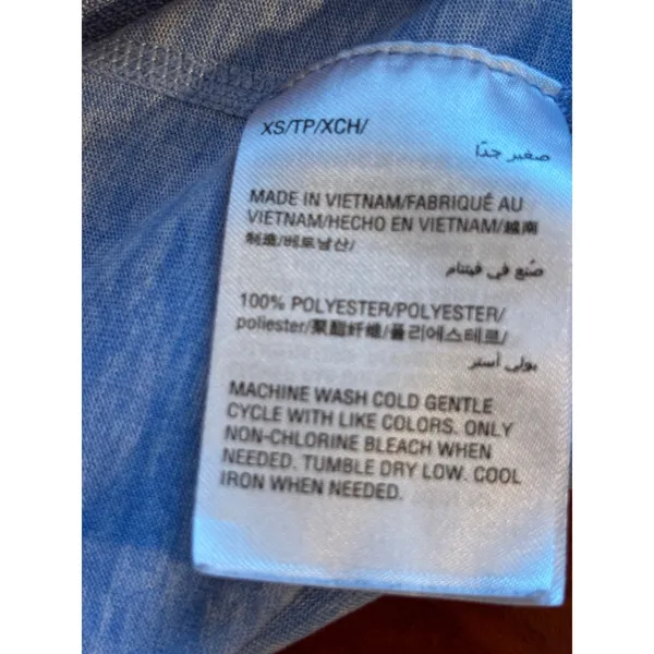 Ideology Womens Blue Space Dye Full Zip Active Jacket Thumbholes‎ XS - Image 2