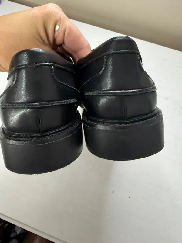 Anne Klein Emmylou Leather Loafer Chunky Sz 8.5 Classic Office Goth - Image 13