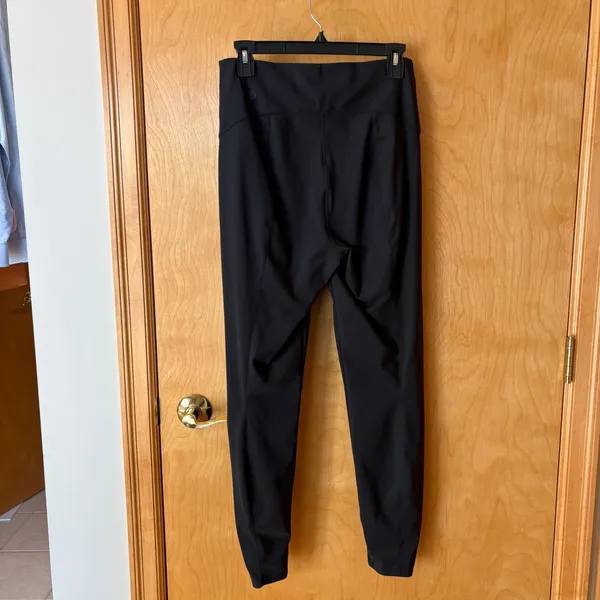 Lululemon City Sleek 5 Pocket 7/8 Pant Women 10 Black High Rise Seam Detail - Image 4