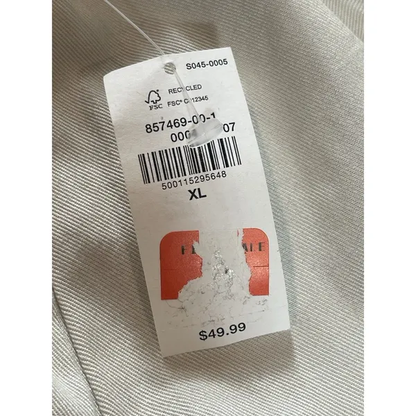 Old Navy Taylor Straight Trouser XL Beige Extra High Rise Baggy Cargo Pants NWT - Image 9