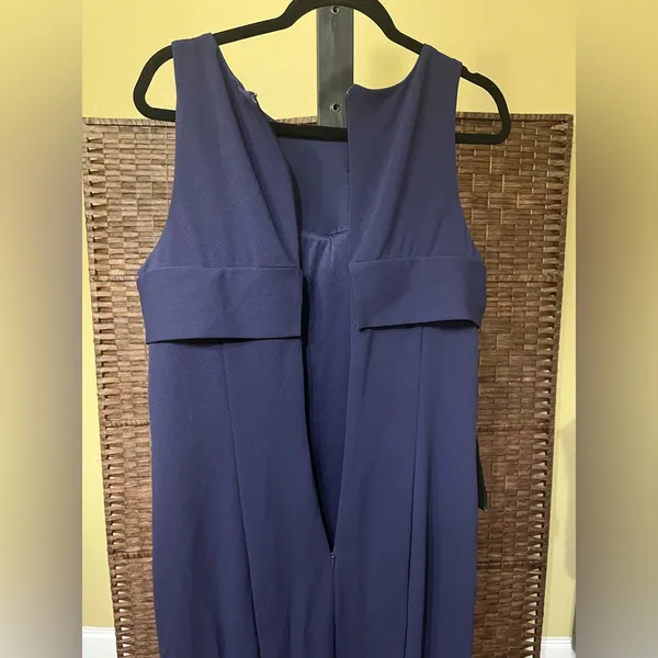 New JS Collections Leona Bow Sleeveless Gown – Midnight Blue – Size 14 - Image 5