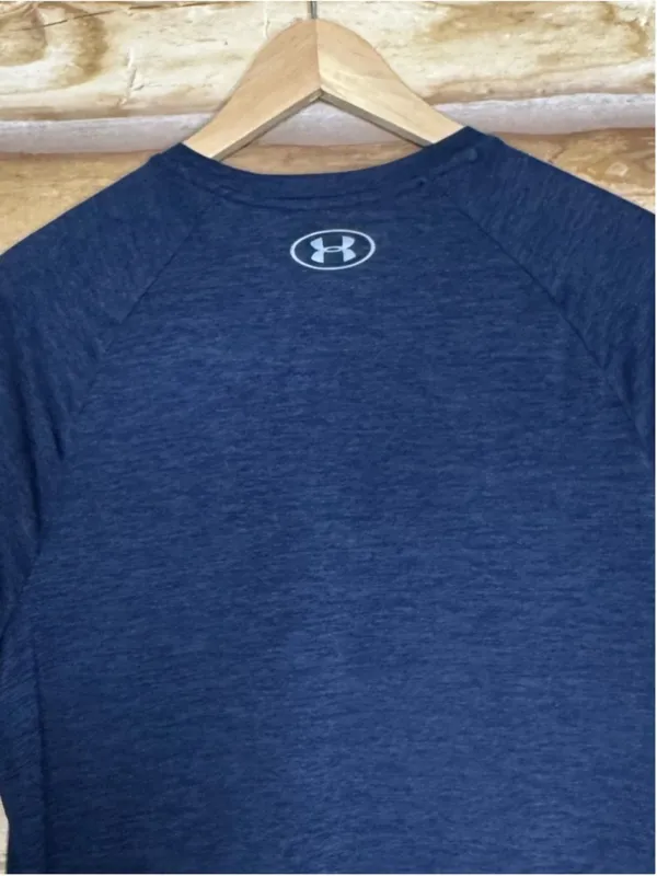 Under Armour Navy V-Neck Short-Sleeve Tech Tee size large - Image 5