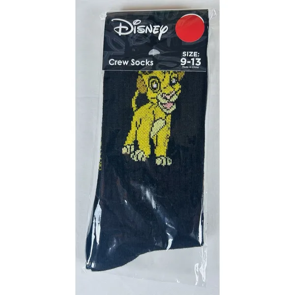 New Disney Movie Crew Socks Women's Size 9-13 Timone Bambi Moana Simba Lot of 4 - Image 5