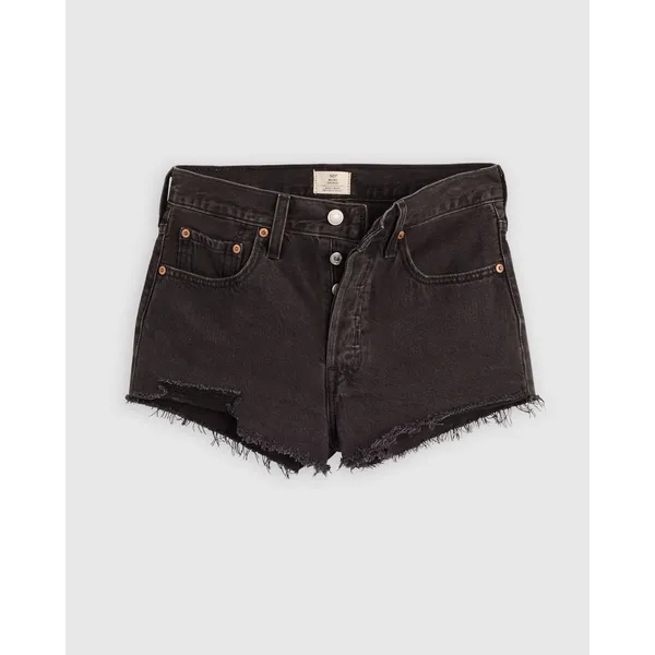 Levi’s 501 Original Fit Black Cut Off Micro Denim Jean Shorts Women’s Size 30 - Image 2