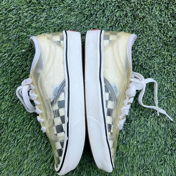 Vans‎ unisex Transparent Checkered Sneakers - Black and White - Image 4