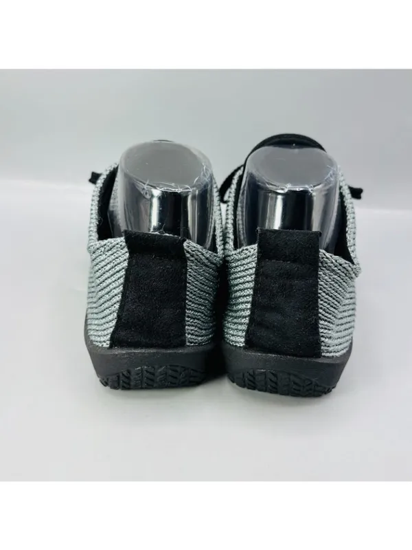 Arcopedico LS Comfort Shoes Womens 10 Gray Knitted Round Toe Casual Lace Up - Image 4