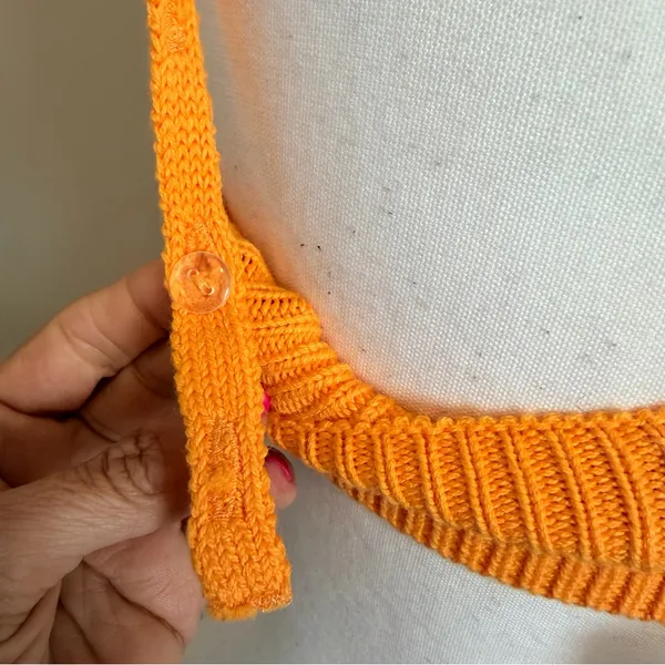 NWT 525 Revolve women's knit bralette size medium in orange - Image 3