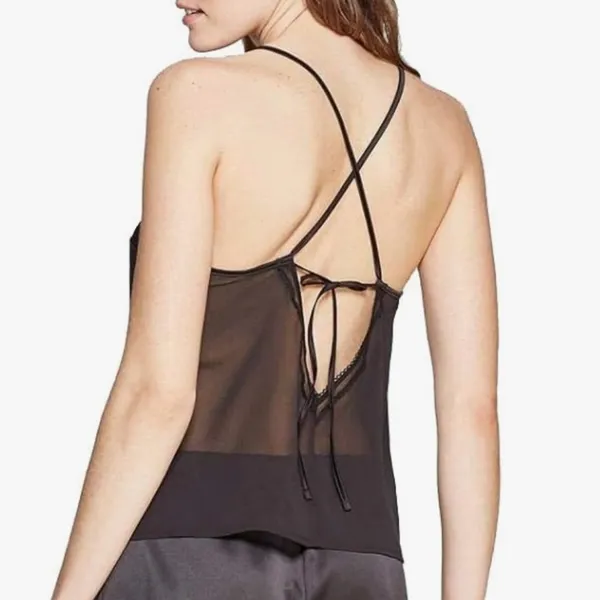 NWT Auden Black Sheer Chemise Tank‎ Top - Image 2
