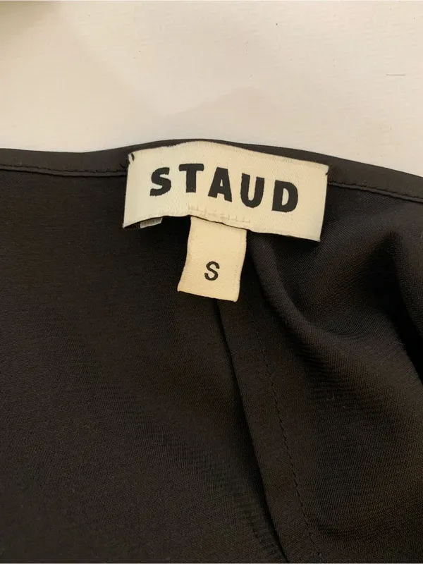 Staud Black Slip Dress - Size Small - Image 3