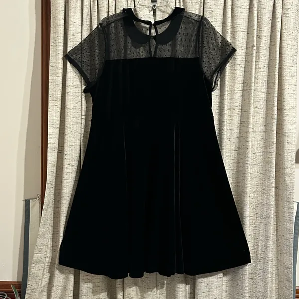 Torrid Retro Chic Black Velveteen Sweetheart Dress - Image 7