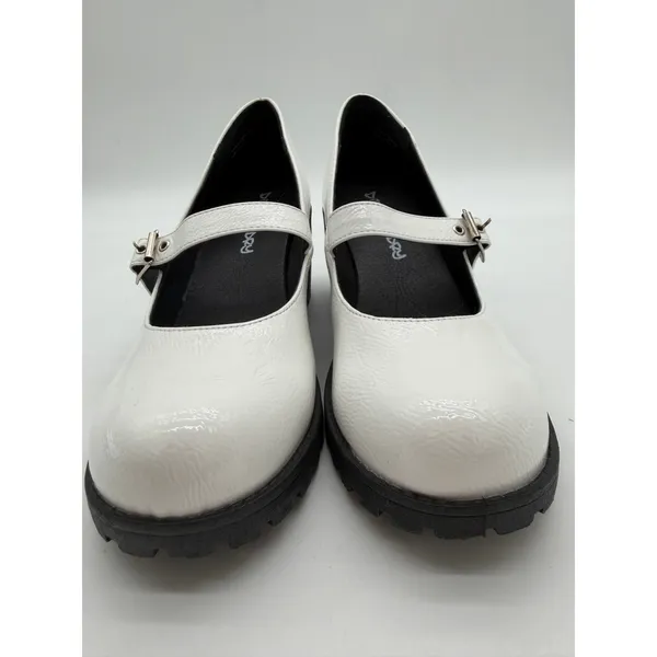 Dirty Laundry Chunky Heel Platform White Lug Sole Mary Jane Loafer 10 Y2K - Image 4
