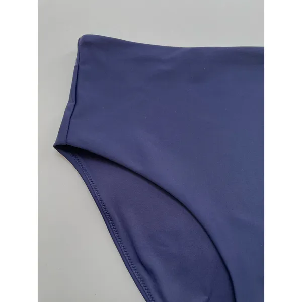 Quince Italian High-Rise Bikini Bottom Swim Deep Navy Blue Size Medium NEW - Image 3