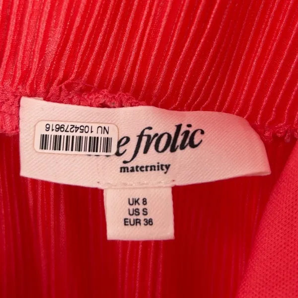 The Frolic Nuuly Maternity Pleated Plisse Jumpsuit Ruffle Small‎ Anthropologie - Image 5