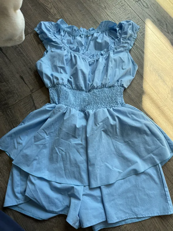 Blue Ruffle Romper - Image 3