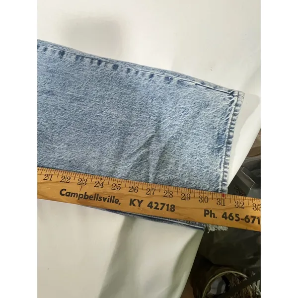 Universal Threads Denim Jeans Women 10R Medium Wash Distressed Patchwork‎ Baggy - Image 6