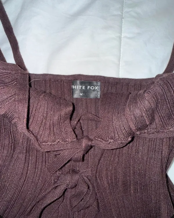 White Fox Boutique Tie-Front Top - Image 3