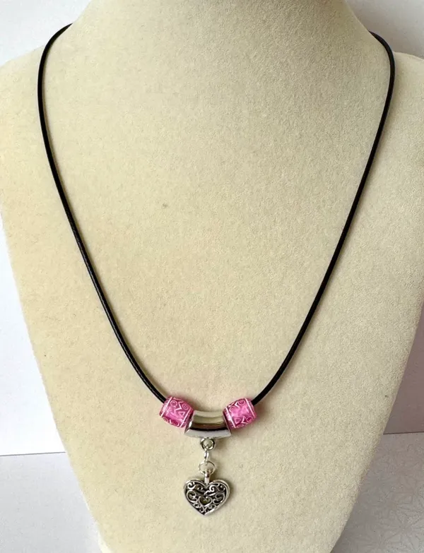 Filigree Heart Necklace (727) 💜 - Image 3