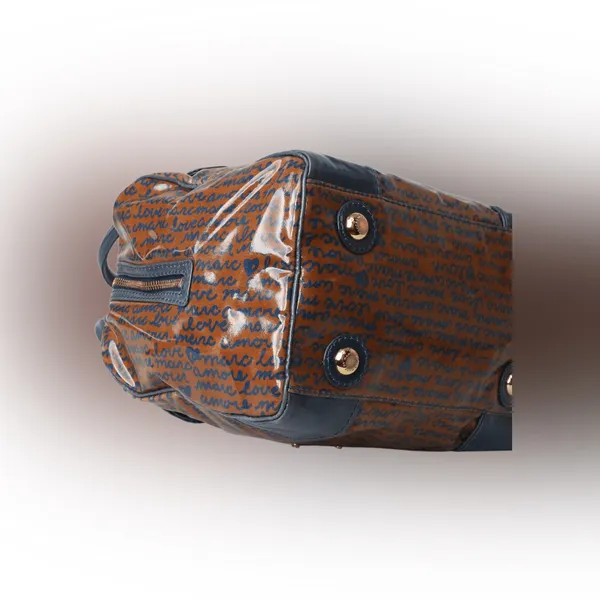 Marc by Marc Jacobs Plastic Boston Bag Orange/Blue Color Combo - Image 5