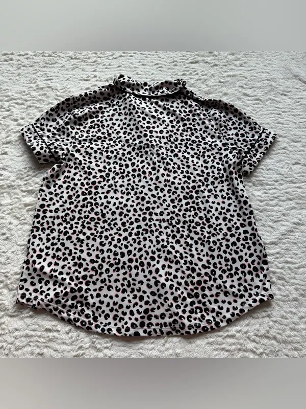 Kate Spade New York Pajama Top S Collared Button Down Leopard Animal Print NWOT - Image 8