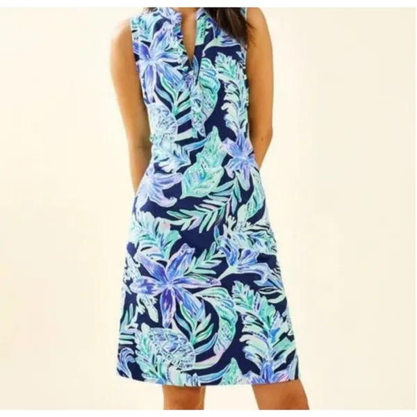 Lilly Pulitzer Sherryn Shift Dress Tropical Print‎ Sleeveless Size S Vibrant - Image 8