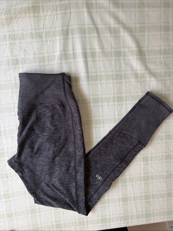 Alo High-Waist Heathered Gray Leggings - Image 6