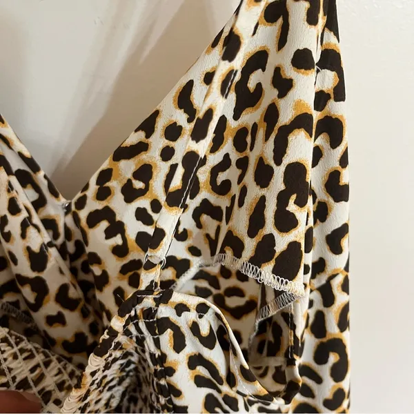 Women's Love Tree Leopard Print Strappy Sleeve Summer Slip Dress Size Large‎ - Image 13