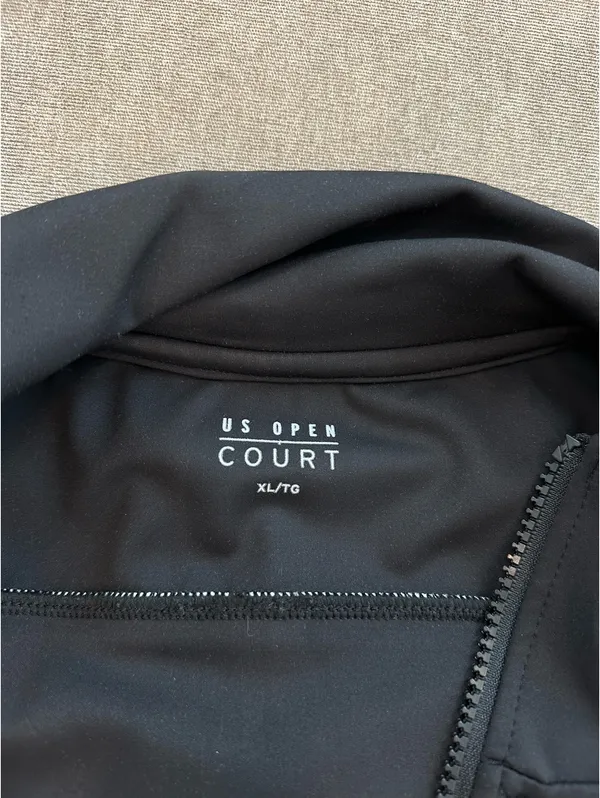 US Open Black Zip Down Jacket Size XL - Image 4