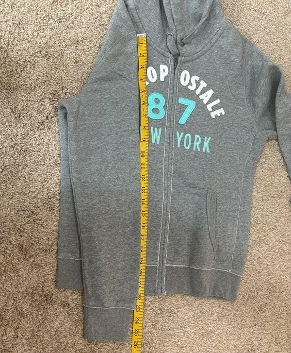 Aeropostale Women’s Grey Hoodie Sweatshirt - Image 6