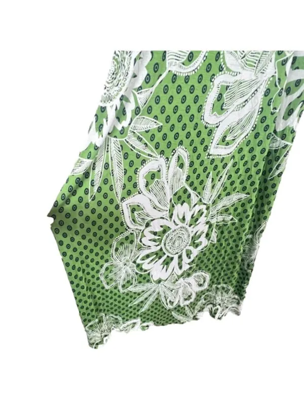 Old Navy Green Floral Maxi Dress Size L Beach Vacation Summer - Image 6