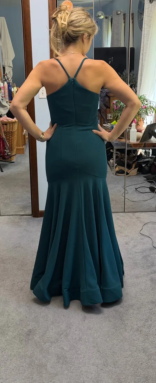Azazie Bridesmaid Dress Peacock Mermaid Stretch - Image 4