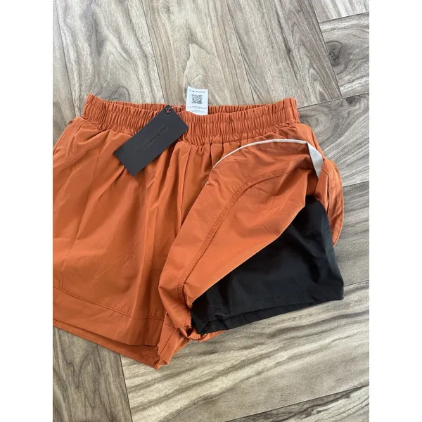 Alphalete Woman’s Infinity Stride Short W/ Liner - Sour Tangerine, Size Medium - Image 9
