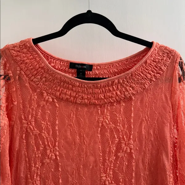 Style & Co Coral Lace Long Sleeve Dress, medium - Image 4