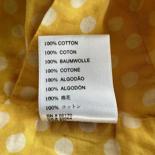 Urban Outfitters Polka Dot Retro Cut Out Crop Top Yellow XL - Image 4