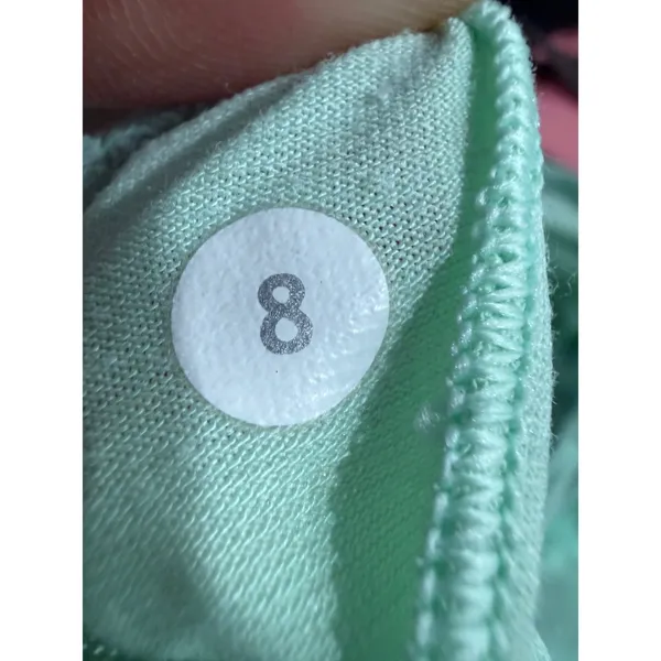 Lululemon Mint Green Racerback Tank Top Built-In Shelf Bra Mesh Back‎ Size 8 - Image 5