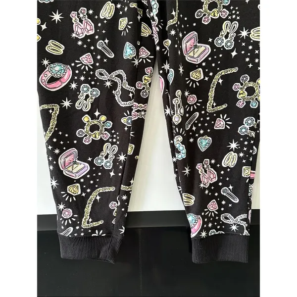 Cuddl Duds Sweater Knit Pajama Set NEW Long Sleeve Pants XXL Black Diamond Jewel - Image 8