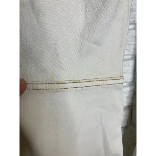 We the free white high rise flare jeans raw hem women's size‎ 25 trendy modern - Image 6