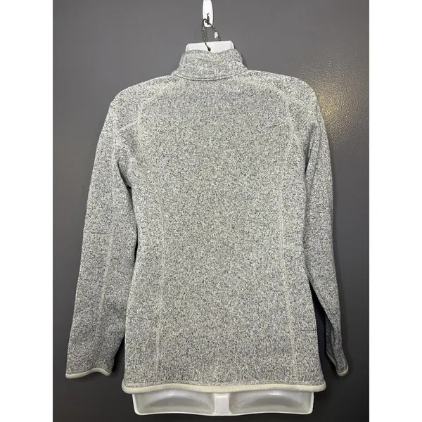 Patagonia Sweater Womens Small Gray Better Sweater 1/4 Zip Mock Neck Fleece - Image 7