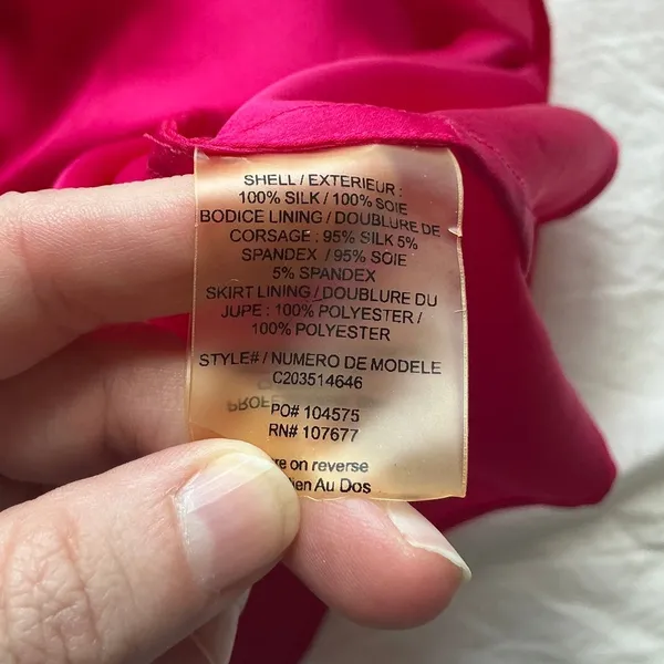 Alice + Olivia Chiffon Silk Mini Dress Small/Medium Hot Pink - Image 4