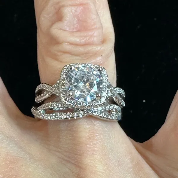 Love Eternity Set 2pc Cubic Zirconia Braided Double Band size 9 - Image 7