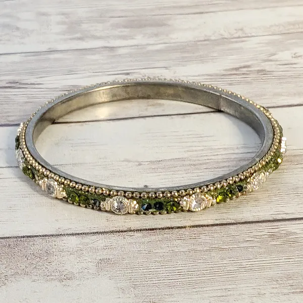 Vintage Bangle Pretty Green Bracelet - Image 4