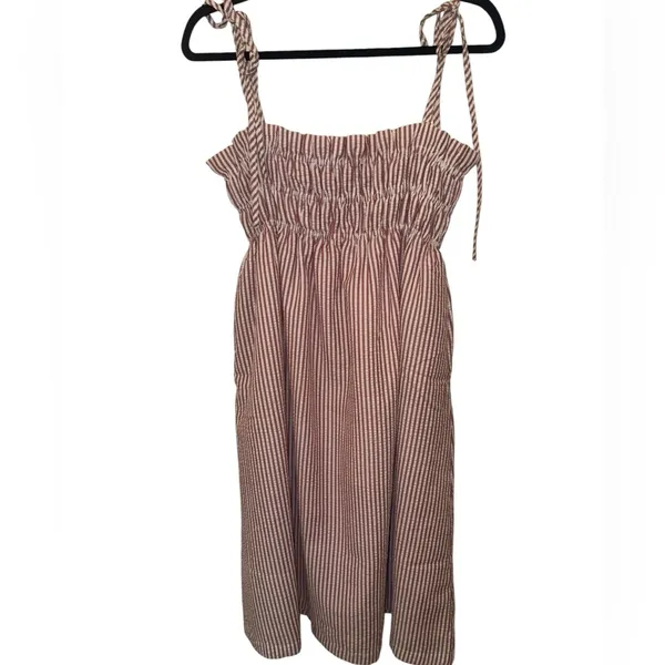 Buddy Love Red and White Striped Midi Dress - Image 6