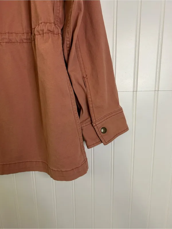Old Navy Women's Utility Jacket in Dusty Rose Size Small - Image 6
