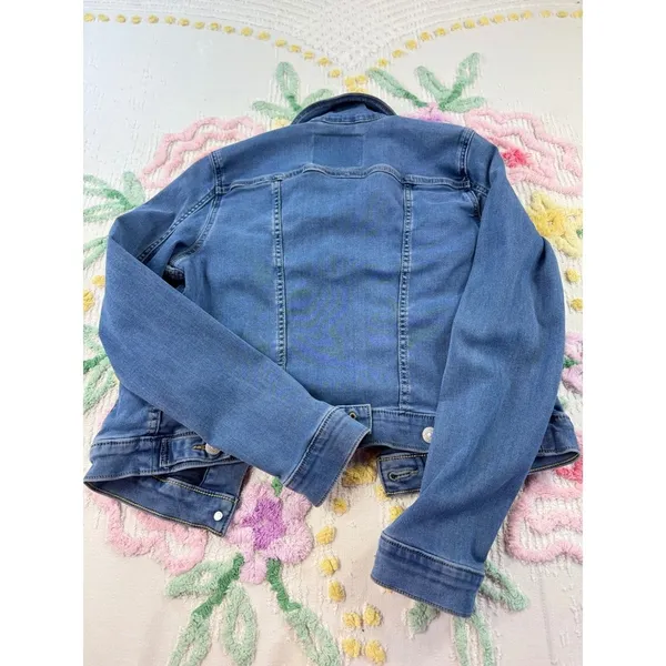 Levi Strauss &‎ Co Womens Denim Trucker Jacket Size S Blue Button Front Classic - Image 9