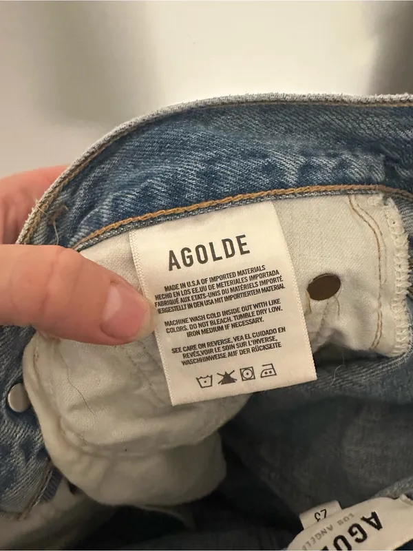 NWOT Agolde high waist straight leg jeans 23 - Image 5