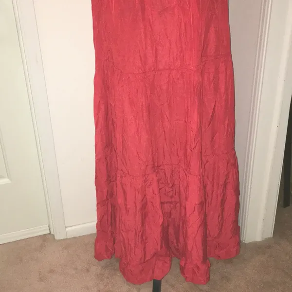 New Off Shoulder Tiered Maxi Dress Stretchy Size Large - Image 6